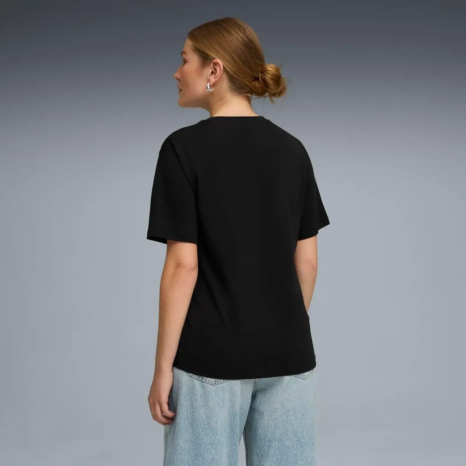 Puma Polo Puma Deportivo Mujer Ess Graphic Animal Relaxed Tee color negro | Platanitos