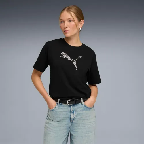 Polo Puma Deportivo Mujer Ess Graphic Animal Relaxed Tee color negro | Platanitos
