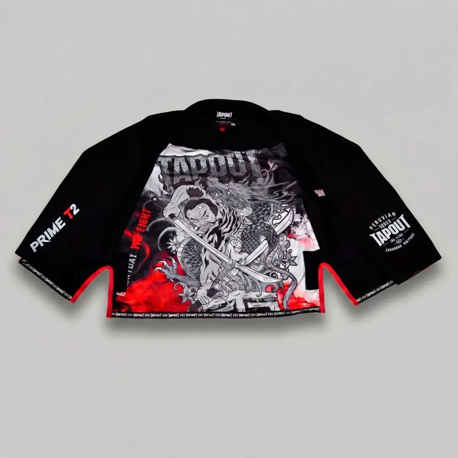 TAPOUT Conjunto Tapout Kimono Unisex Prime T2 color negro | Platanitos