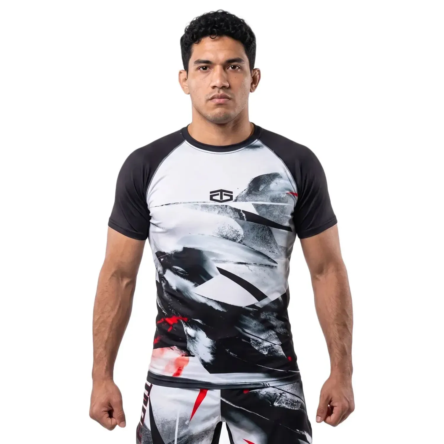 TAPOUT Polo Tapout Training Rashguard Manga Corta Hombre Flow color negro | Platanitos