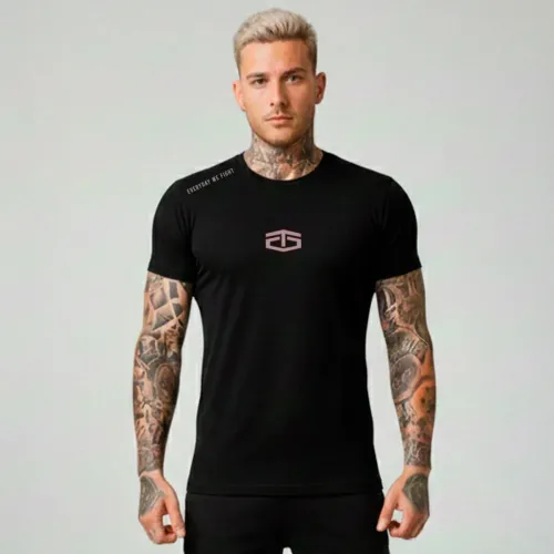 Polo Tapout Urbano Hombre Manga Corta Flage color negro | Platanitos