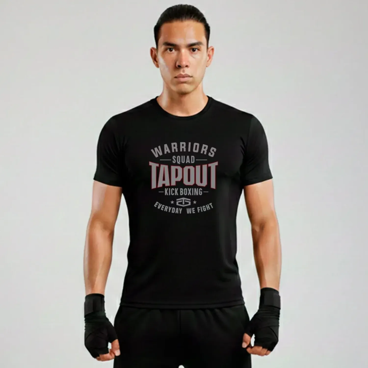 Polo Tapout Urbano Hombre Manga Corta  Kick color negro | Platanitos