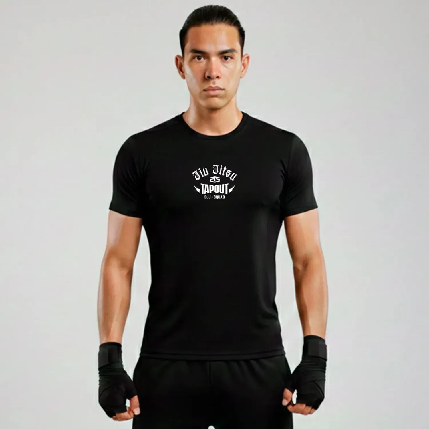 Polo Tapout Urbano Hombre Manga Corta Roll color negro | Platanitos