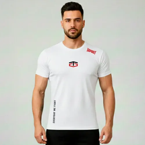 Polo Tapout Urbano Hombre Manga Corta Track color blanco | Platanitos