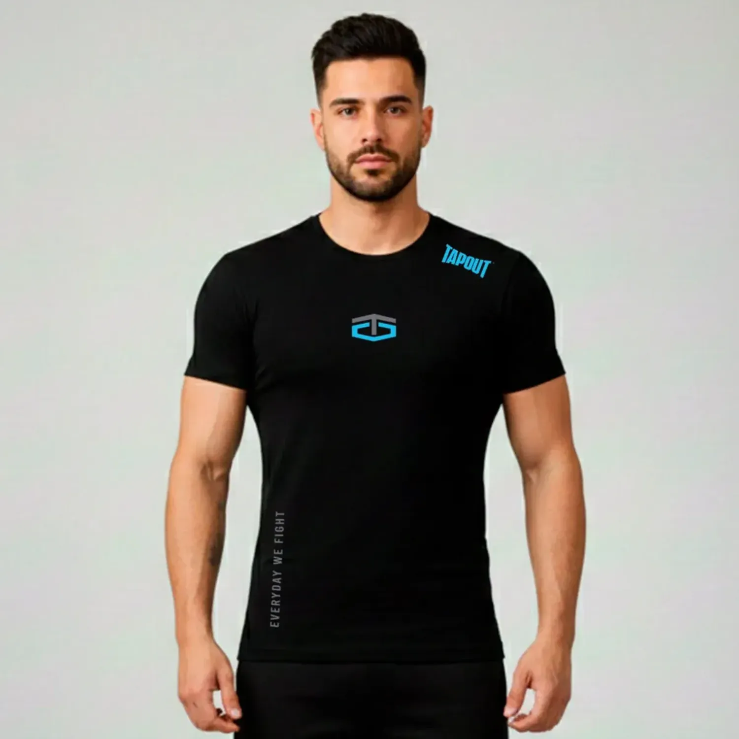 Polo Tapout Urbano Hombre Manga Corta Track color negro | Platanitos