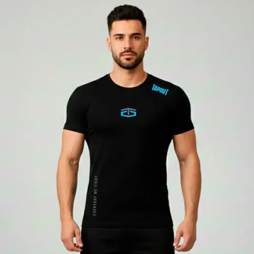 Polo Tapout Urbano Hombre Manga Corta Track color negro | Platanitos