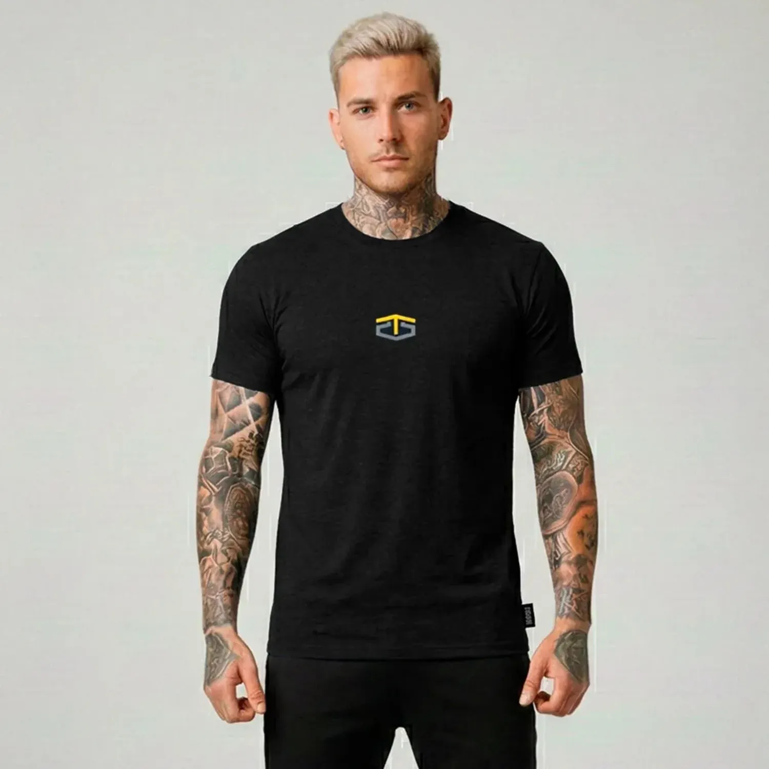 TAPOUT Polo Tapout Urbano Hombre Manga Corta Trueno color negro | Platanitos