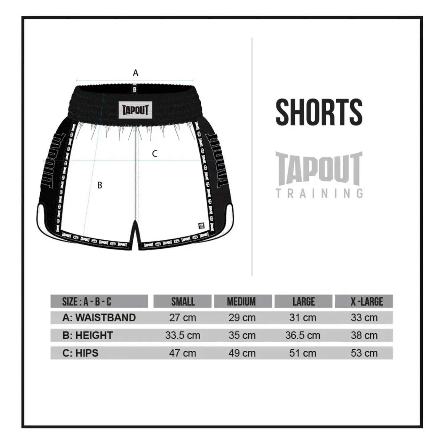 TAPOUT Short Tapout Training Hombre Tigres color negro | Platanitos