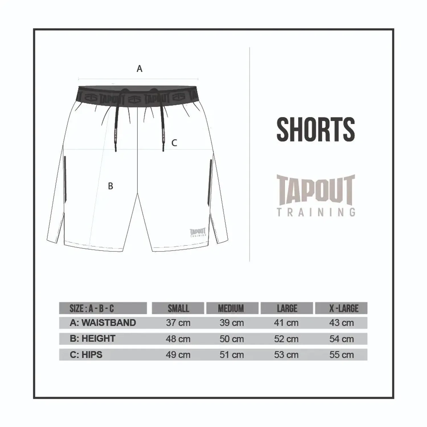 Short Tapout Training Hombre Tigres color gris | Platanitos