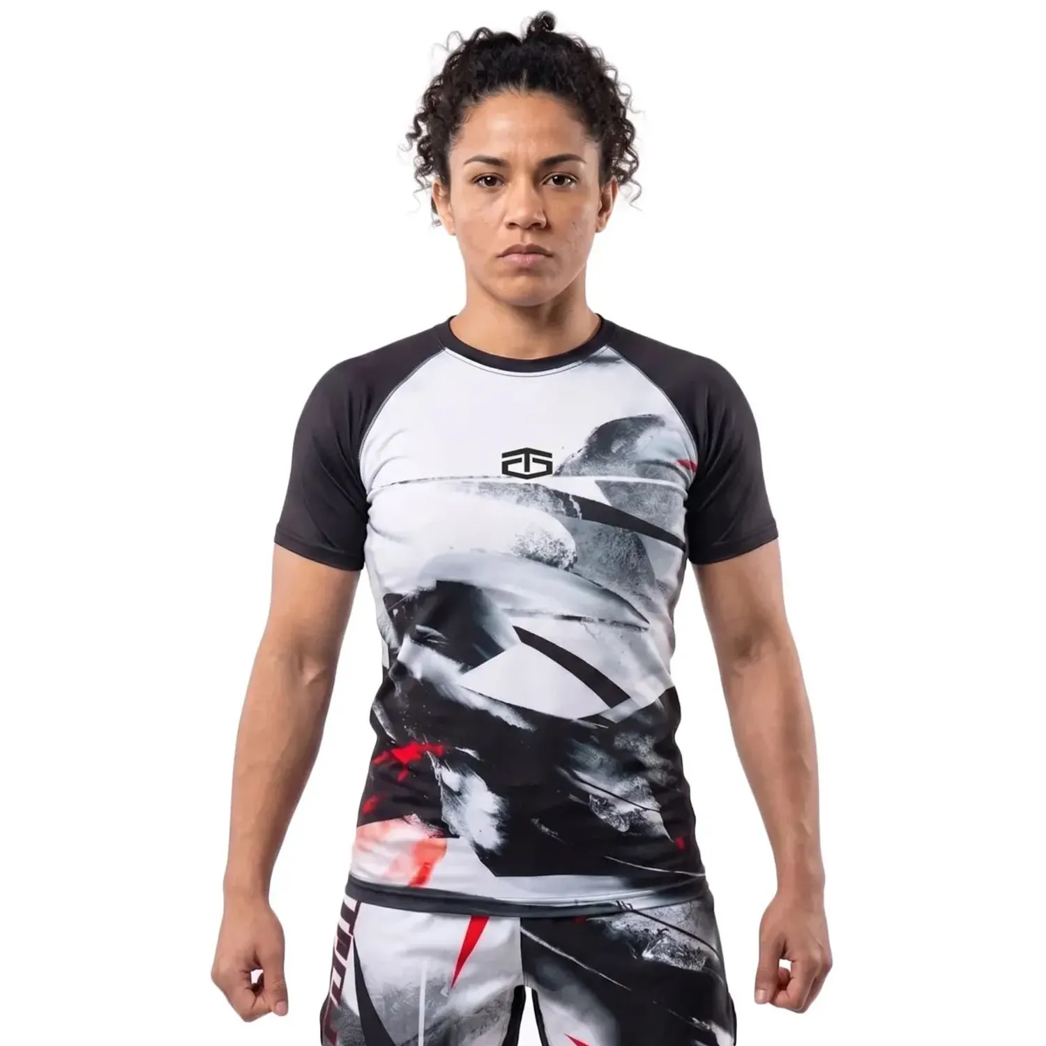 TAPOUT Polo Tapout Training Rashguard Manga Corta Mujer Flow color negro | Platanitos