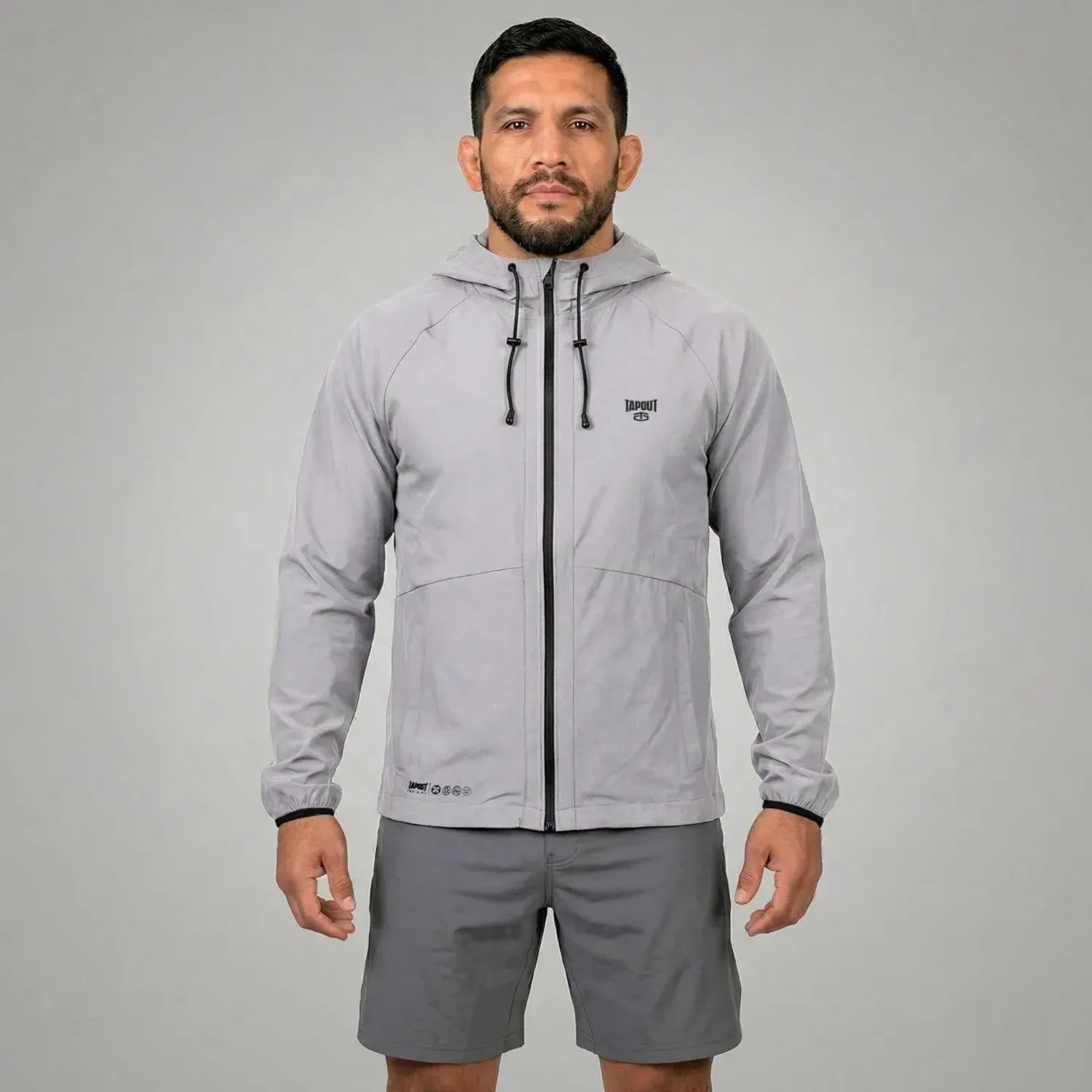 TAPOUT Casaca Tapout Urbana Deportiva Hombre Windbreaker color gris | Platanitos