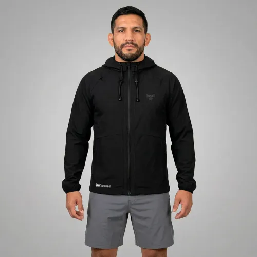 Casaca Tapout Urbana Deportiva Hombre Windbreaker color negro | Platanitos