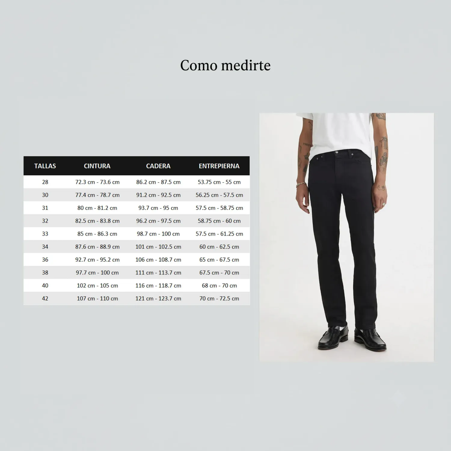 Levis Pantalon Levis Jeans Hombre 511 color gris | Platanitos