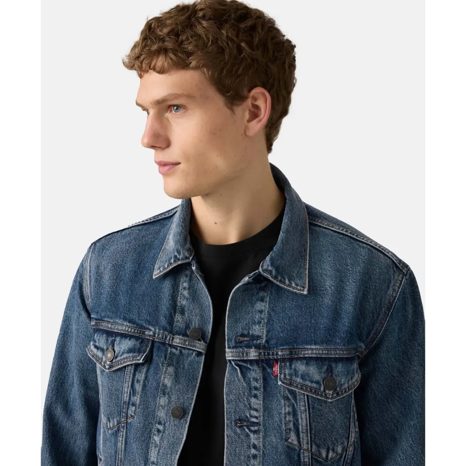 Levis Casaca Levis Jeans Hombre Denim Trucker color azul | Platanitos