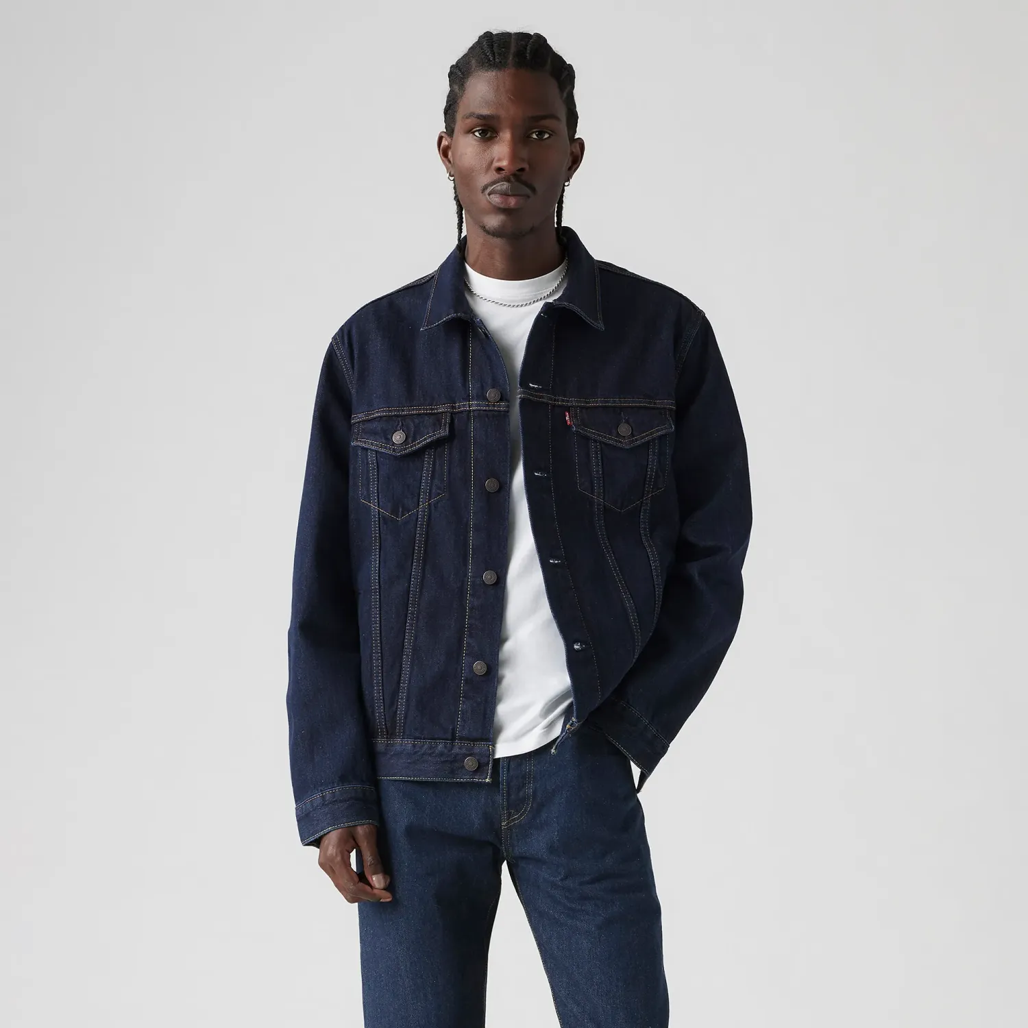 Levis Casaca Levis Jeans Hombre Denim Trucker color grafito | Platanitos
