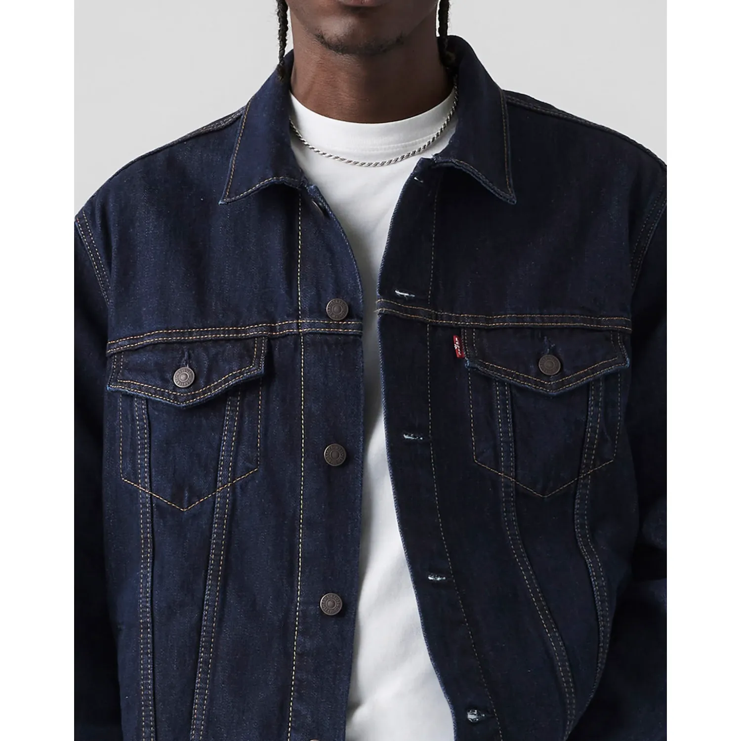 Levis Casaca Levis Jeans Hombre Denim Trucker color grafito | Platanitos