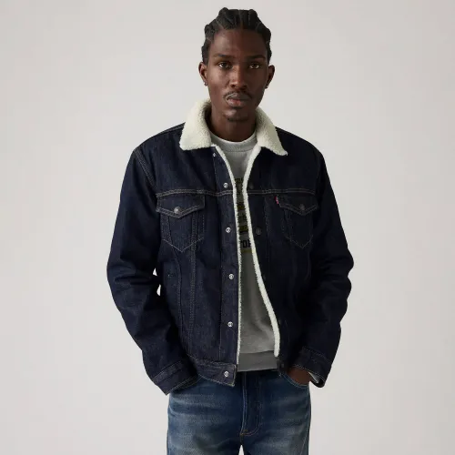 Casaca Levis Jeans Hombre Denim Sherpa Trucker | Platanitos