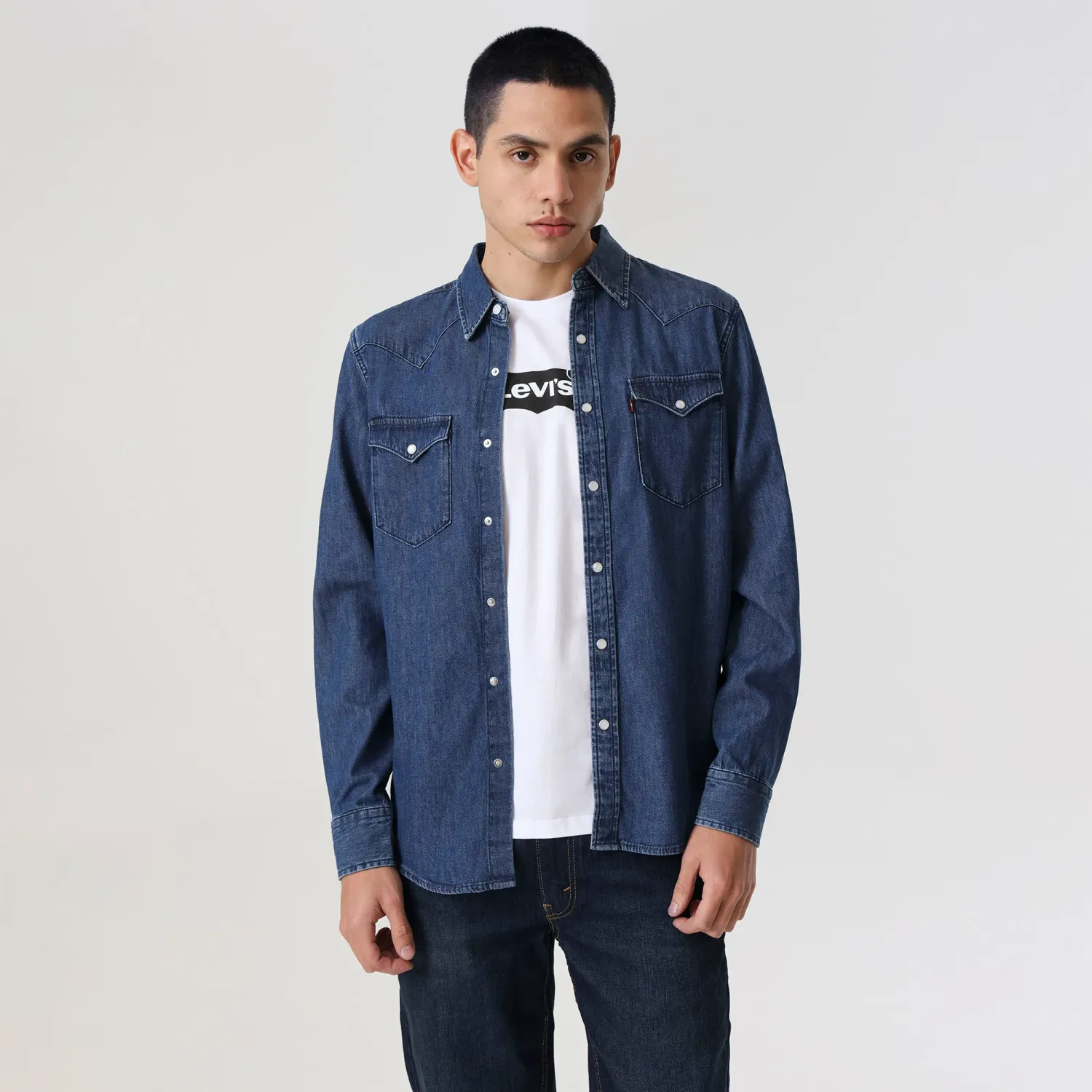 Levis Camisa Levis Hombre Clasic Western color azul | Platanitos