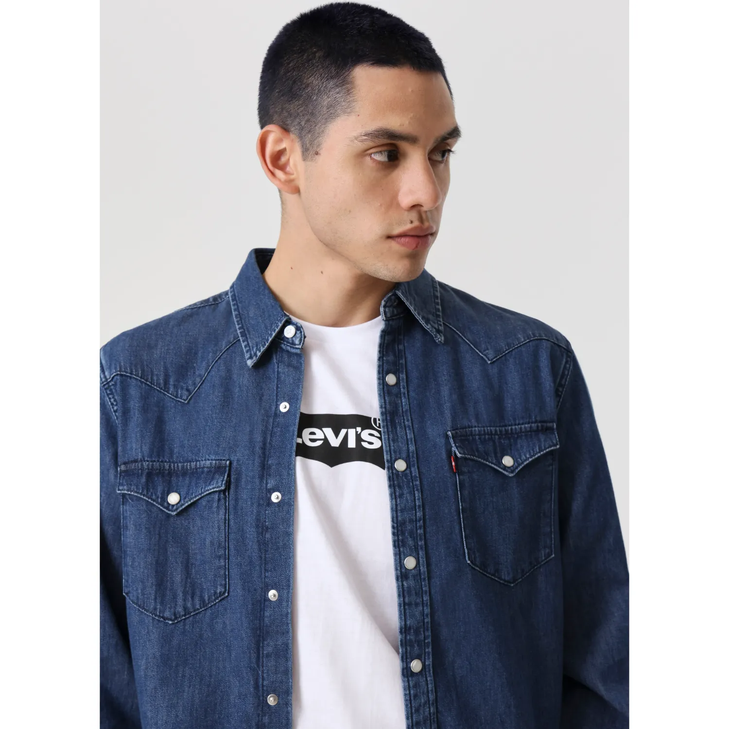 Levis Camisa Levis Hombre Clasic Western color azul | Platanitos