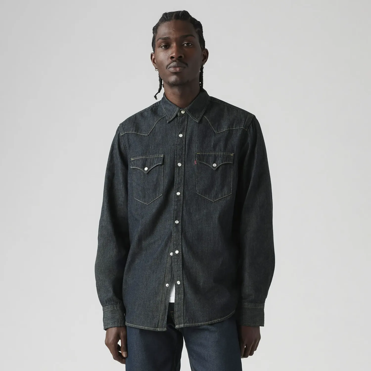 Levis Camisa Levis Hombre Clasic Western color grafito | Platanitos