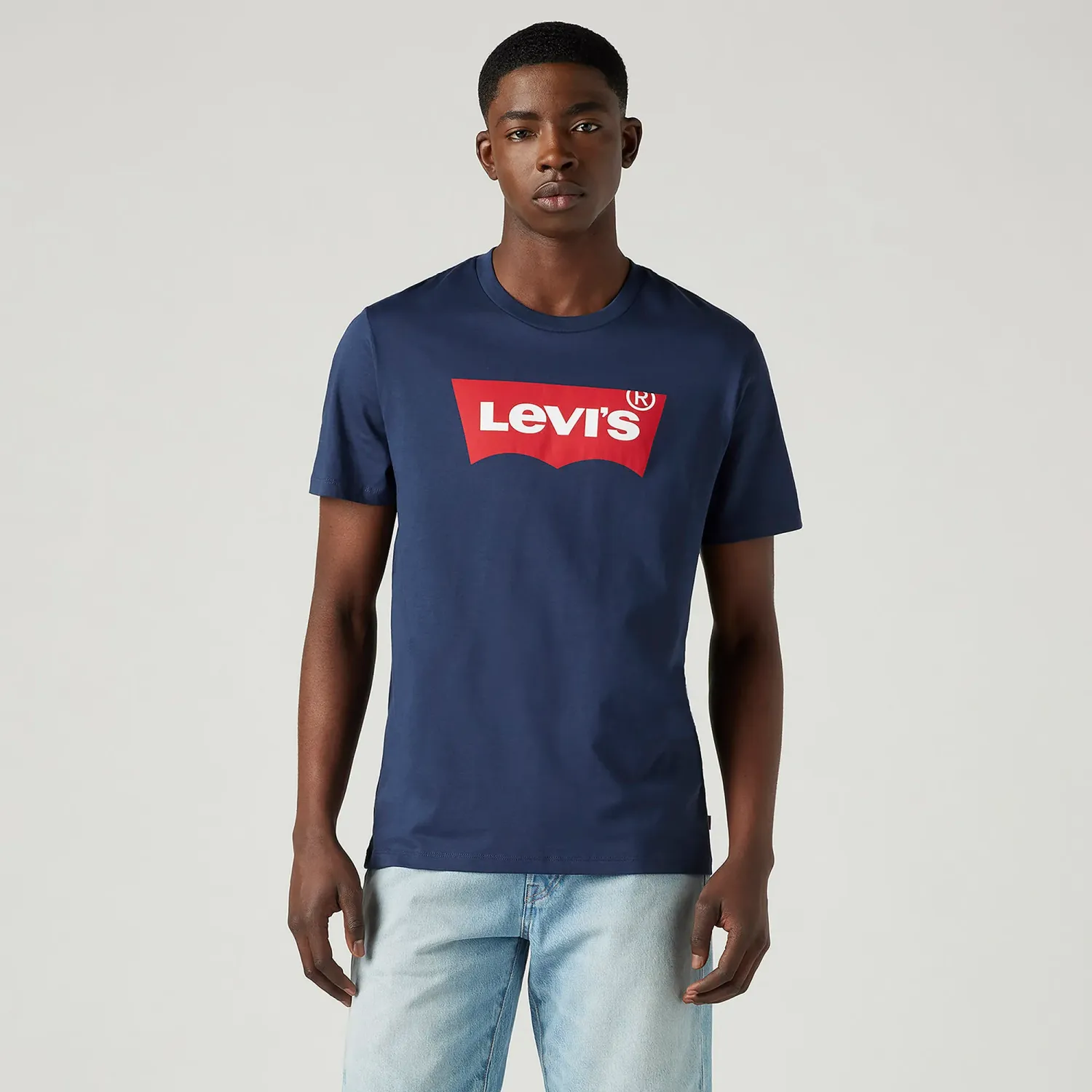 Levis Polo Levis Manga Corta Hombre Clasic Logo Batwing color azul | Platanitos