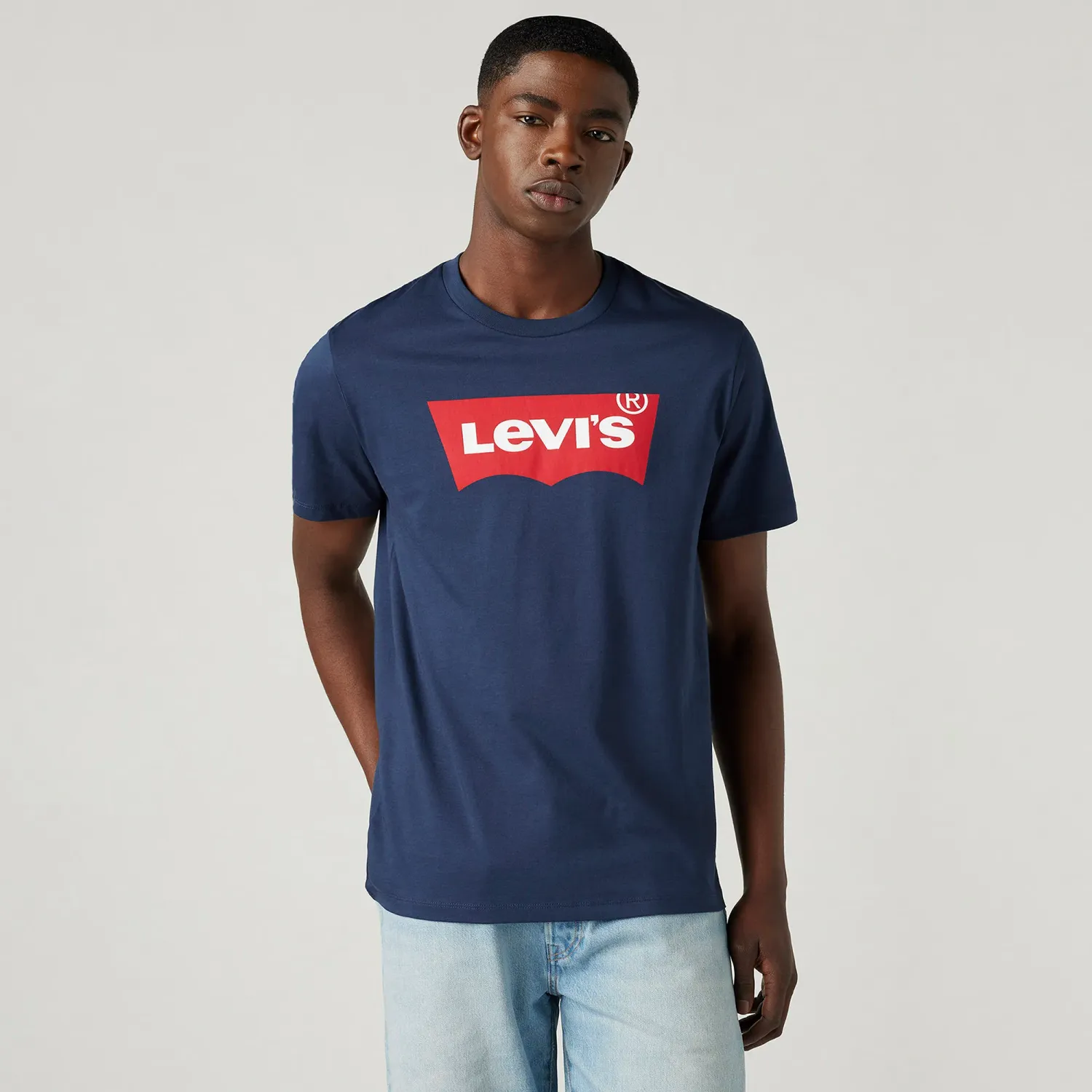 Levis Polo Levis Manga Corta Hombre Clasic Logo Batwing color azul | Platanitos