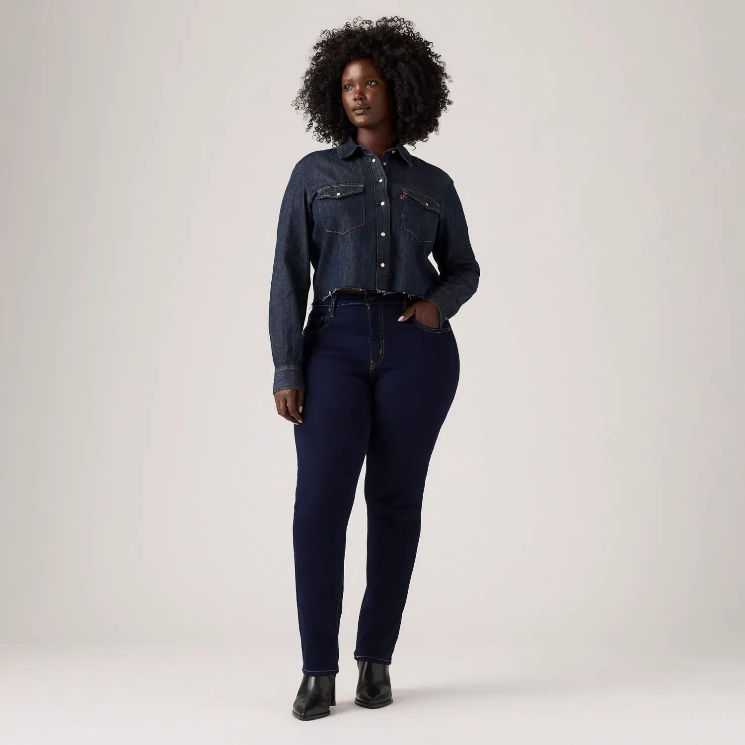 Pantalon Levis Jeans Mujer 724 color grafito | Platanitos