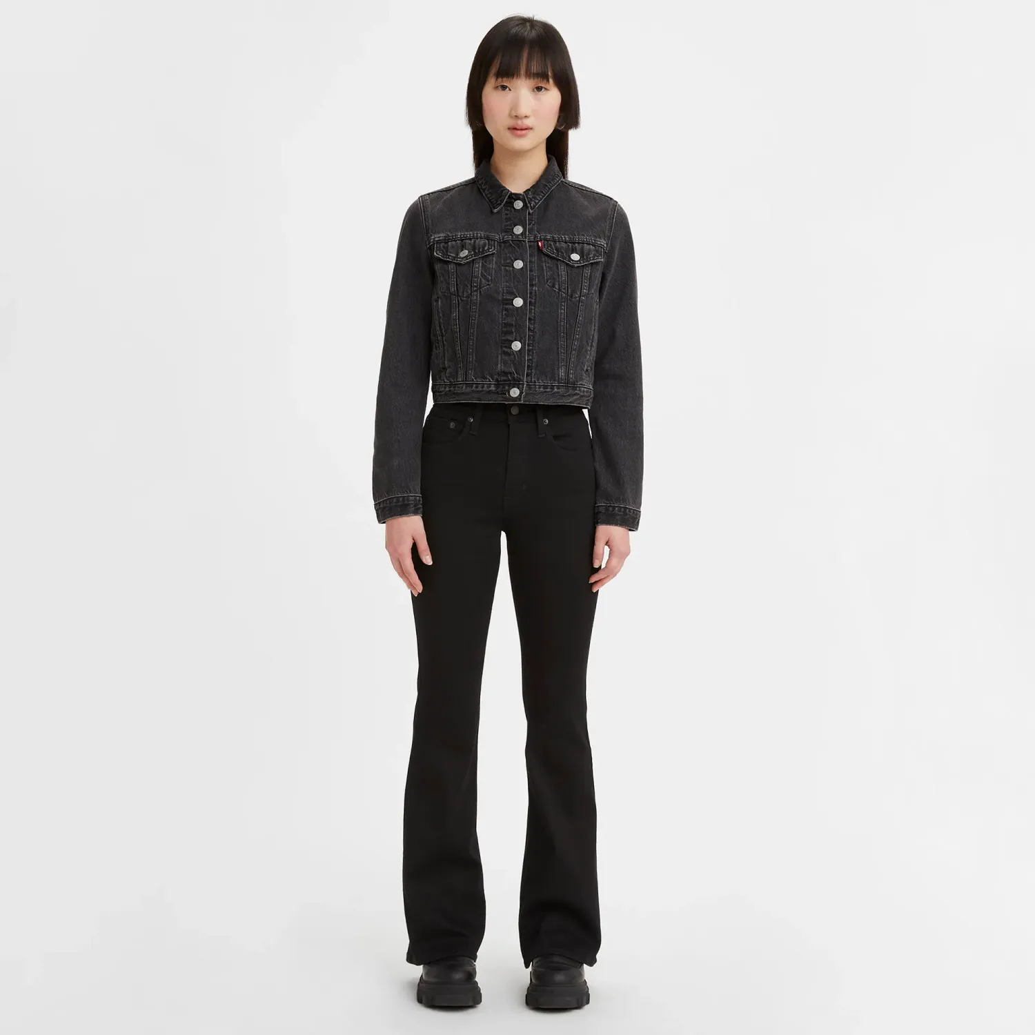Pantalon Levis Jeans Mujer 726 color negro | Platanitos
