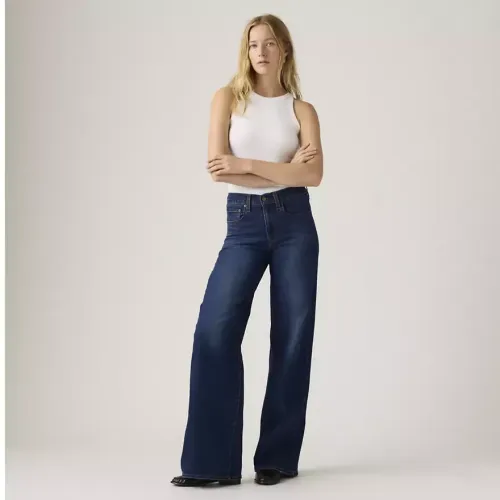Pantalon Levis Jeans Mujer 728 color azul | Platanitos