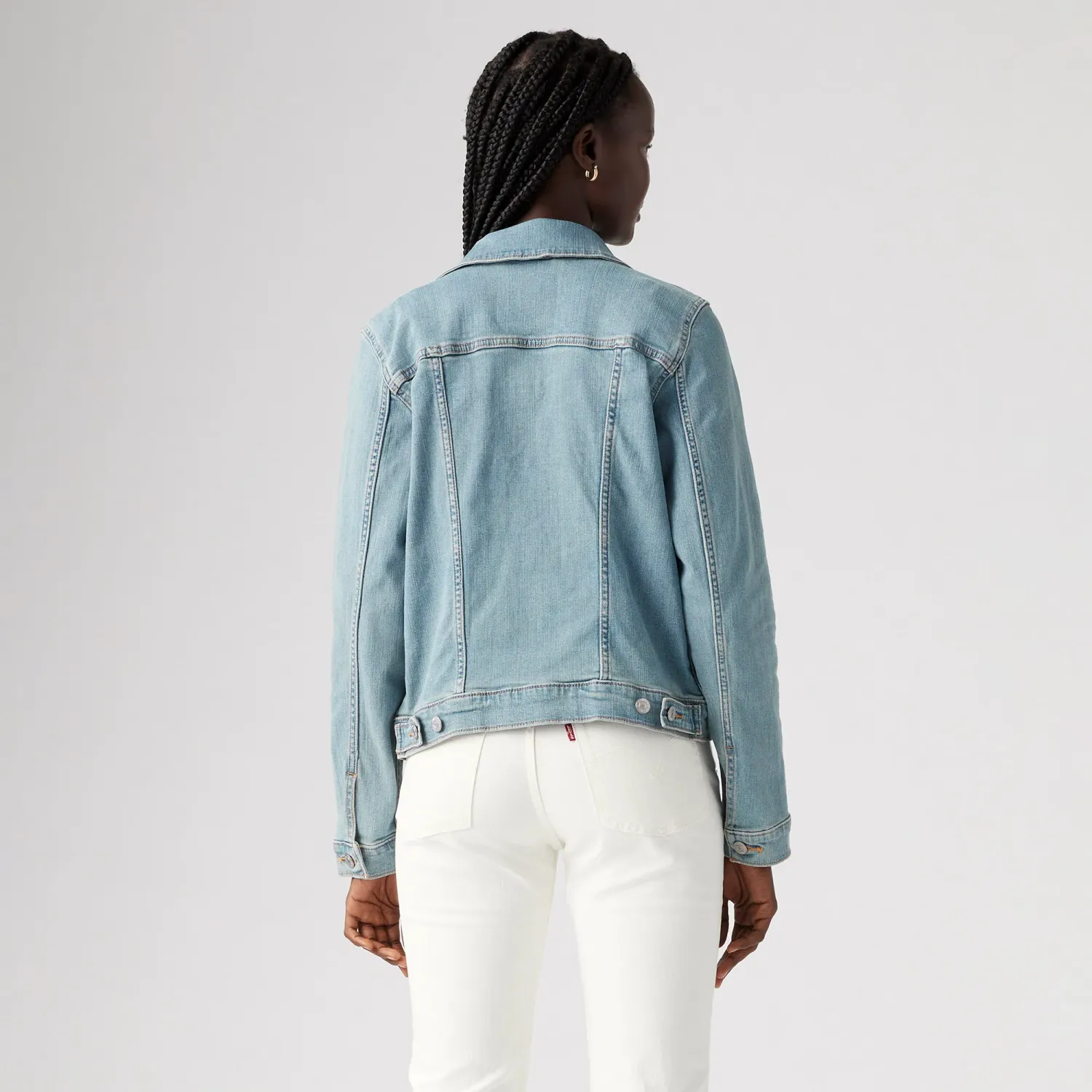 Levis Casaca Levis Jeans Mujer Denim Trucker color celeste | Platanitos