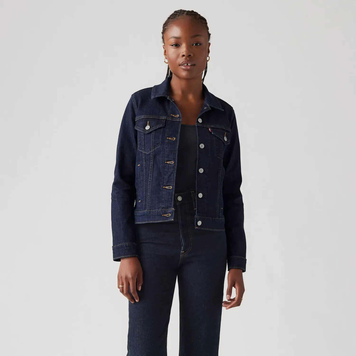 Levis Casaca Levis Jeans Mujer Denim Trucker color grafito | Platanitos