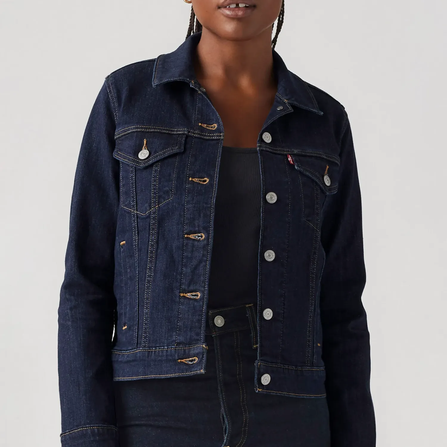 Levis Casaca Levis Jeans Mujer Denim Trucker color grafito | Platanitos