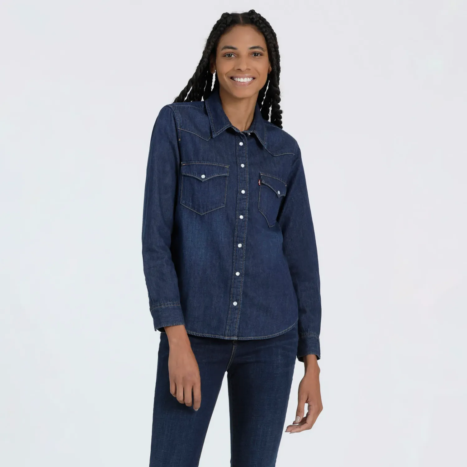 Levis Camisa Levis Mujer Clasic Western color azul | Platanitos