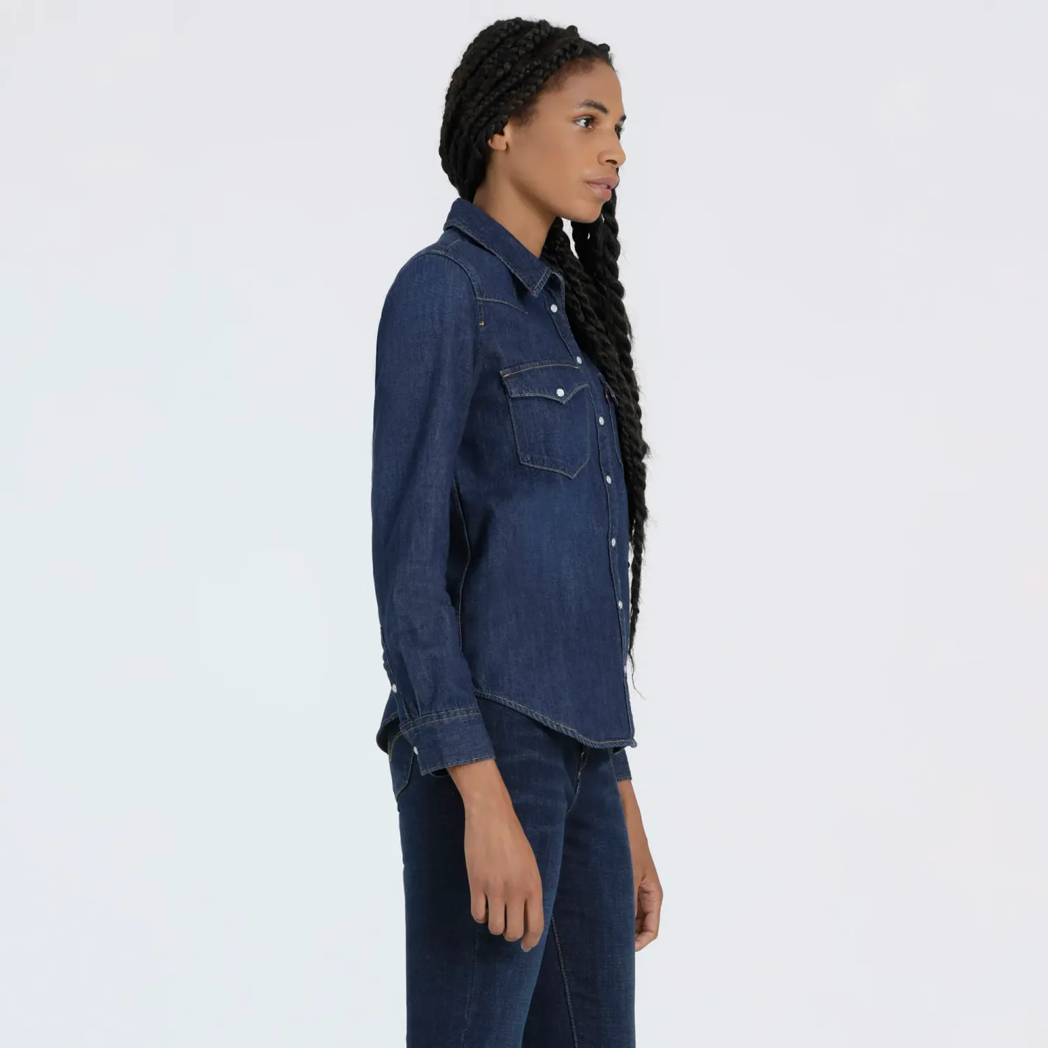 Levis Camisa Levis Mujer Clasic Western color azul | Platanitos