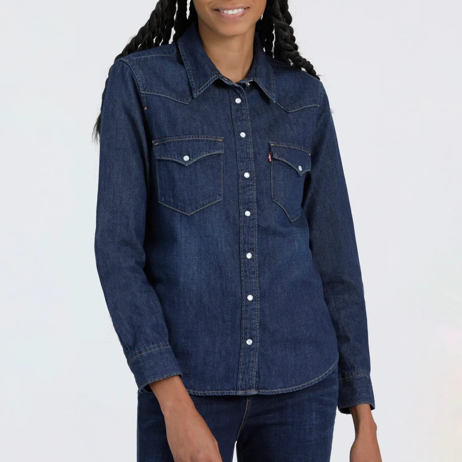 Levis Camisa Levis Mujer Clasic Western color azul | Platanitos