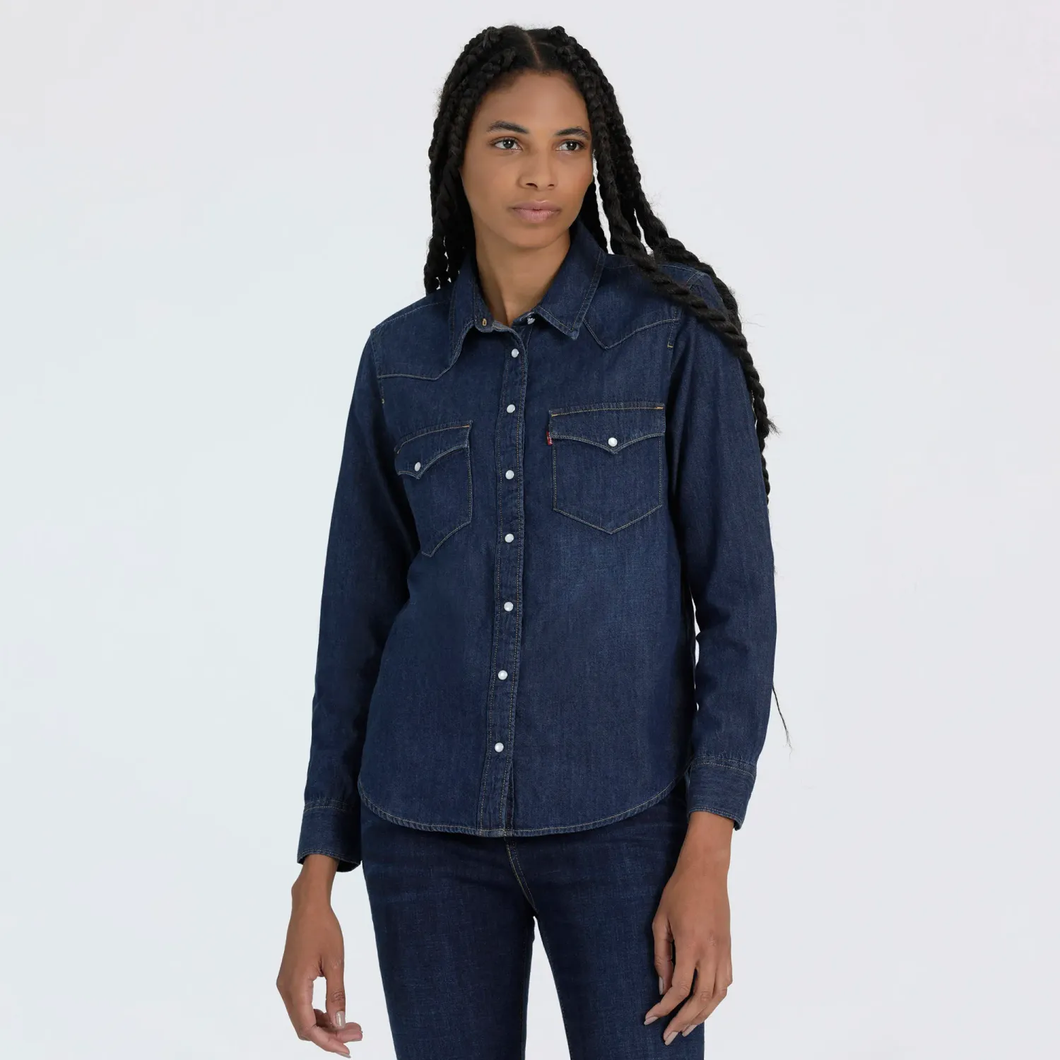 Levis Camisa Levis Mujer Clasic Western color azul | Platanitos