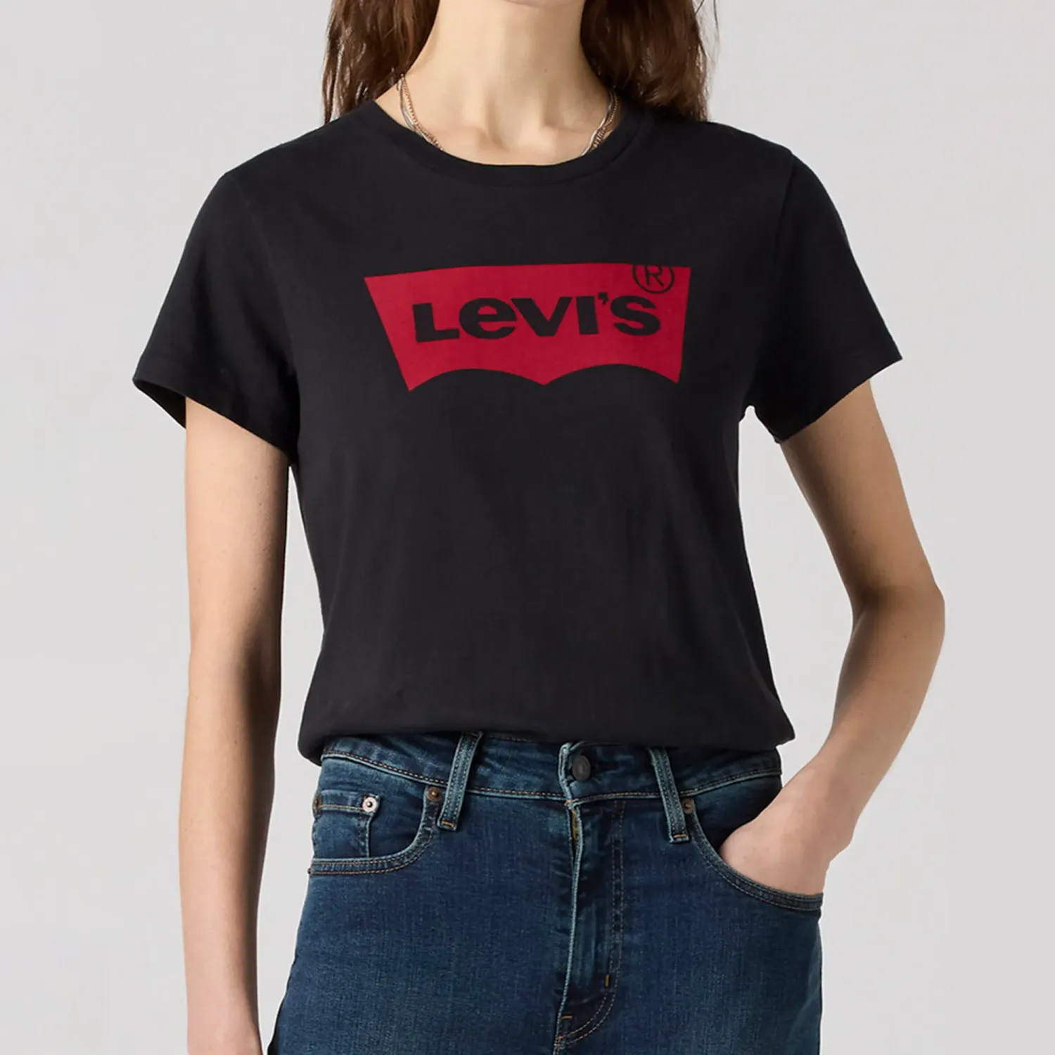 Levis Polo Levis Manga Corta Mujer Clasic Logo Batwing color negro | Platanitos