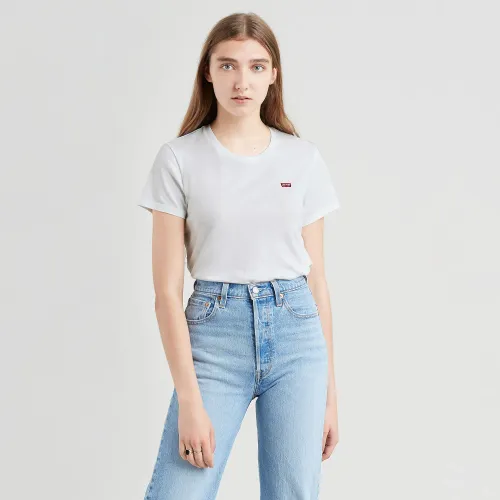 Polo Levis Manga Corta Mujer Perfect Tee Levis color blanco | Platanitos