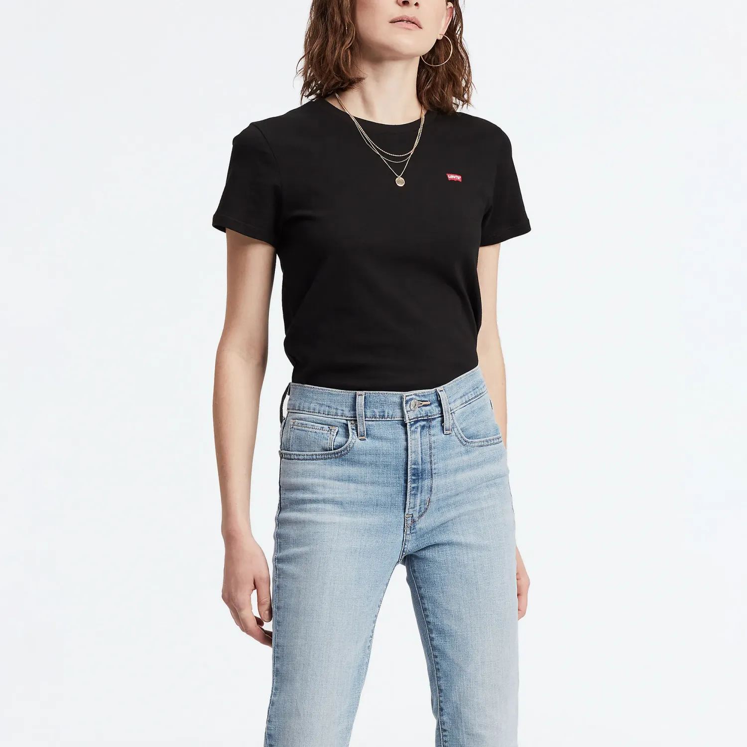 Levis Polo Levis Manga Corta Mujer Perfect Tee Levis color negro | Platanitos