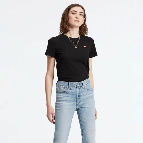Polo Levis Manga Corta Mujer Perfect Tee Levis color negro | Platanitos