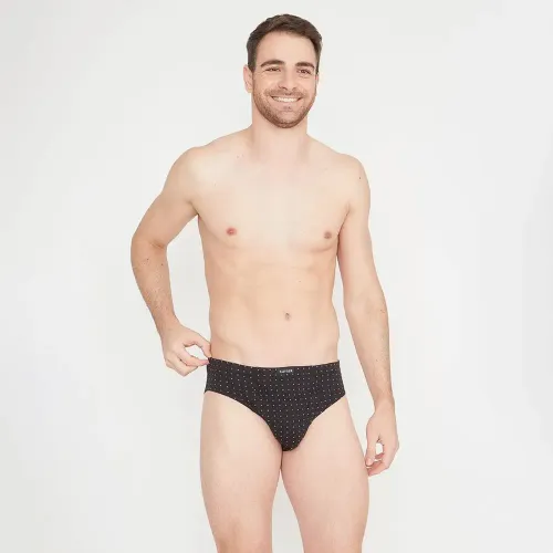 Trusa Kayser Slip Hombre Algodon color negro | Platanitos