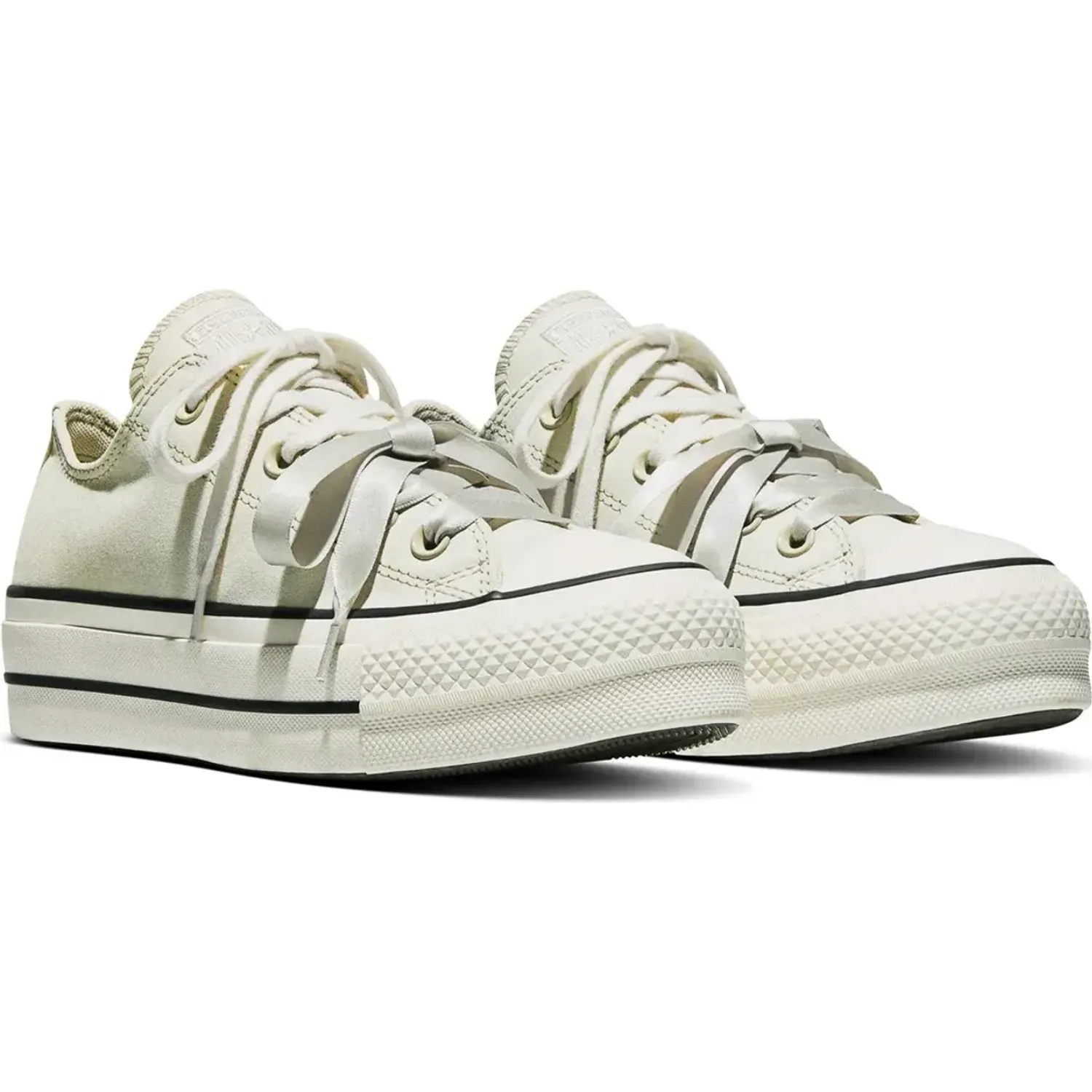 Zapatillas Converse Mujer Chuck Taylor All Star Lift Platform Peached Canvas color gris | Platanitos