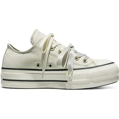Zapatillas Converse Mujer Chuck Taylor All Star Lift Platform Peached Canvas color gris | Platanitos