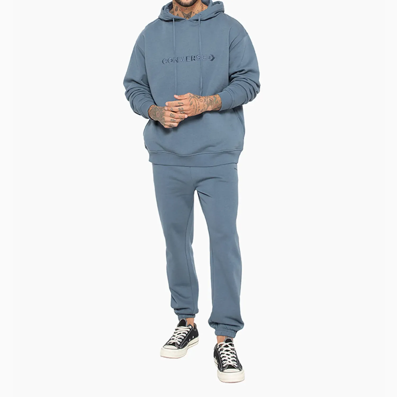 Polera Converse Hombre Hoodie Retro Vibe color azul | Platanitos