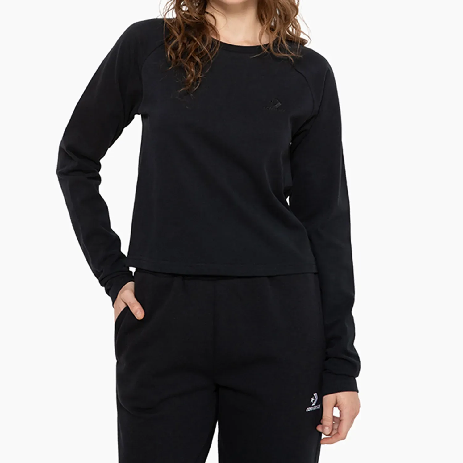 Converse Polera Converse Deportiva Mujer Ml Small Star Chevron color negro | Platanitos