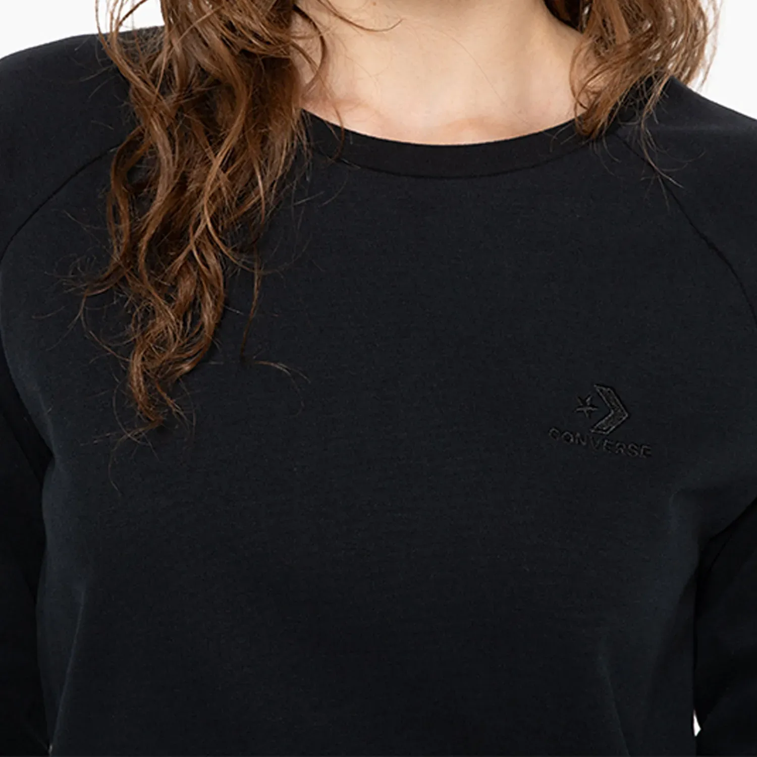Converse Polera Converse Deportiva Mujer Ml Small Star Chevron color negro | Platanitos