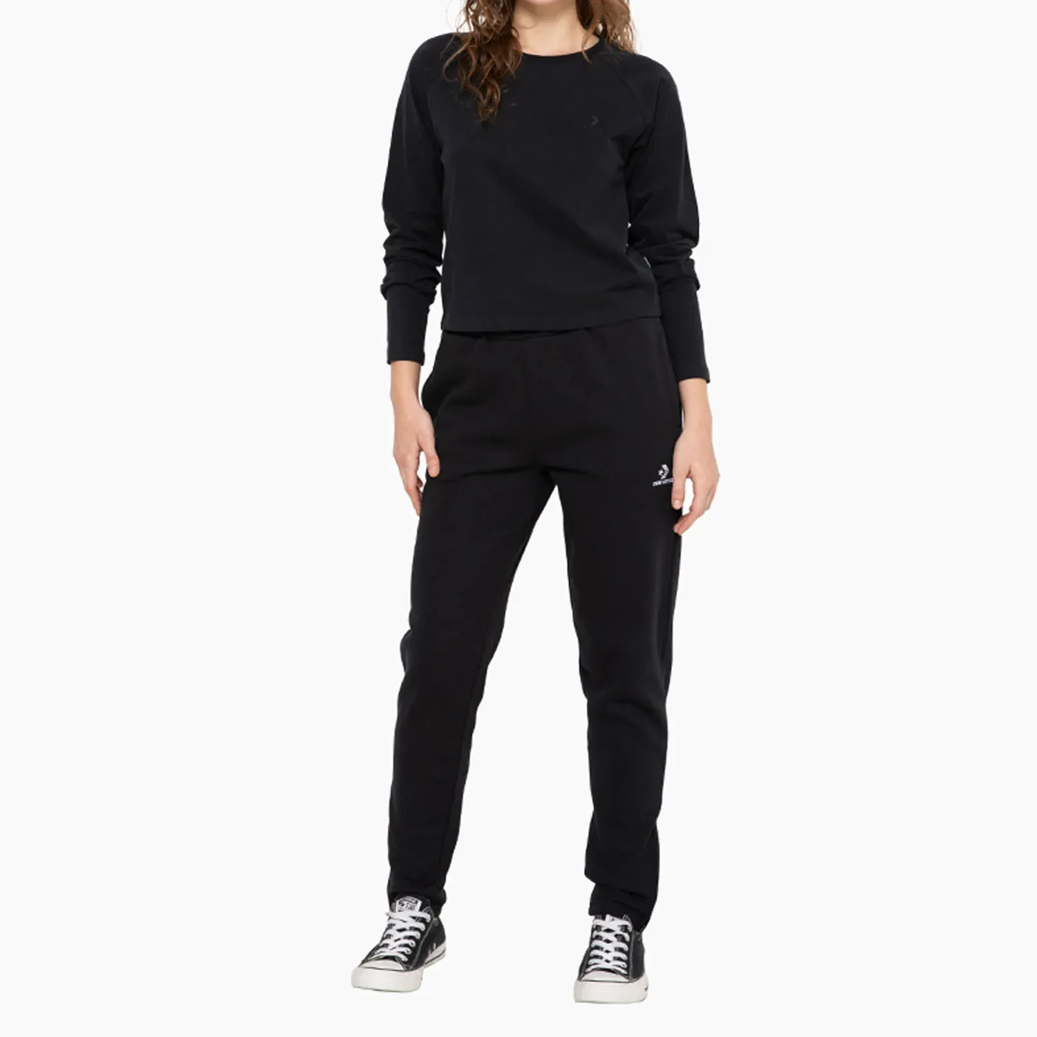 Converse Polera Converse Deportiva Mujer Ml Small Star Chevron color negro | Platanitos
