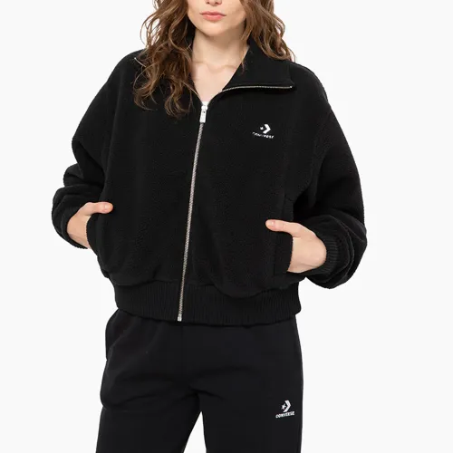 Mujer Converse Negro Casaca Mujer Sherpa Star Chevron