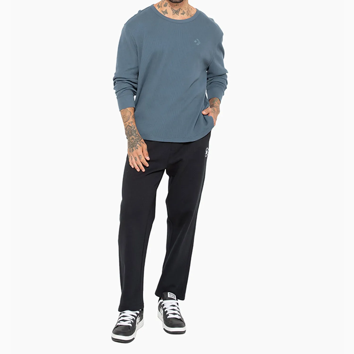 Polera Converse Hombre Ml Small Star Chevron color azul | Platanitos