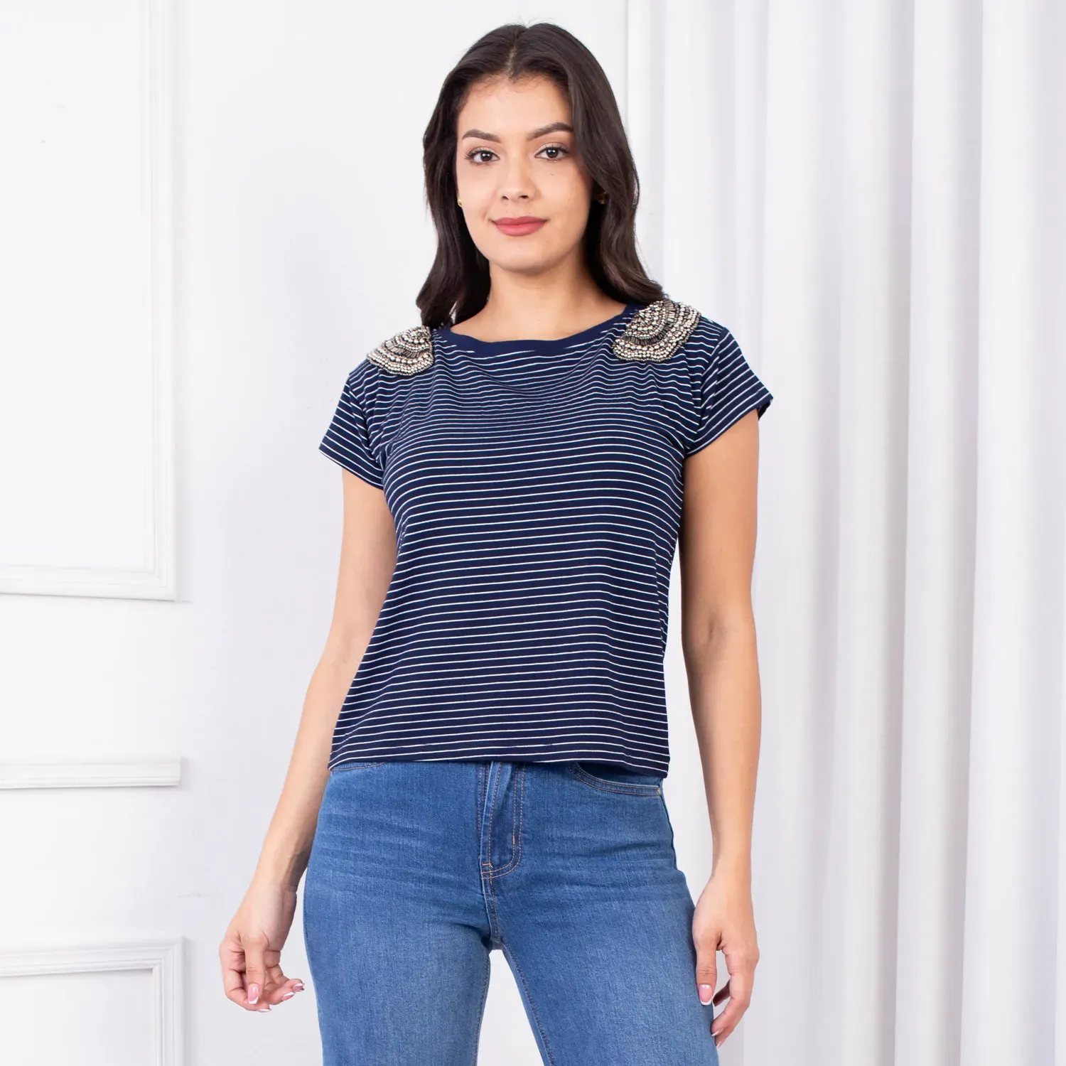 JAROLA Polo Jarola Viscosa Natalia color azul | Platanitos